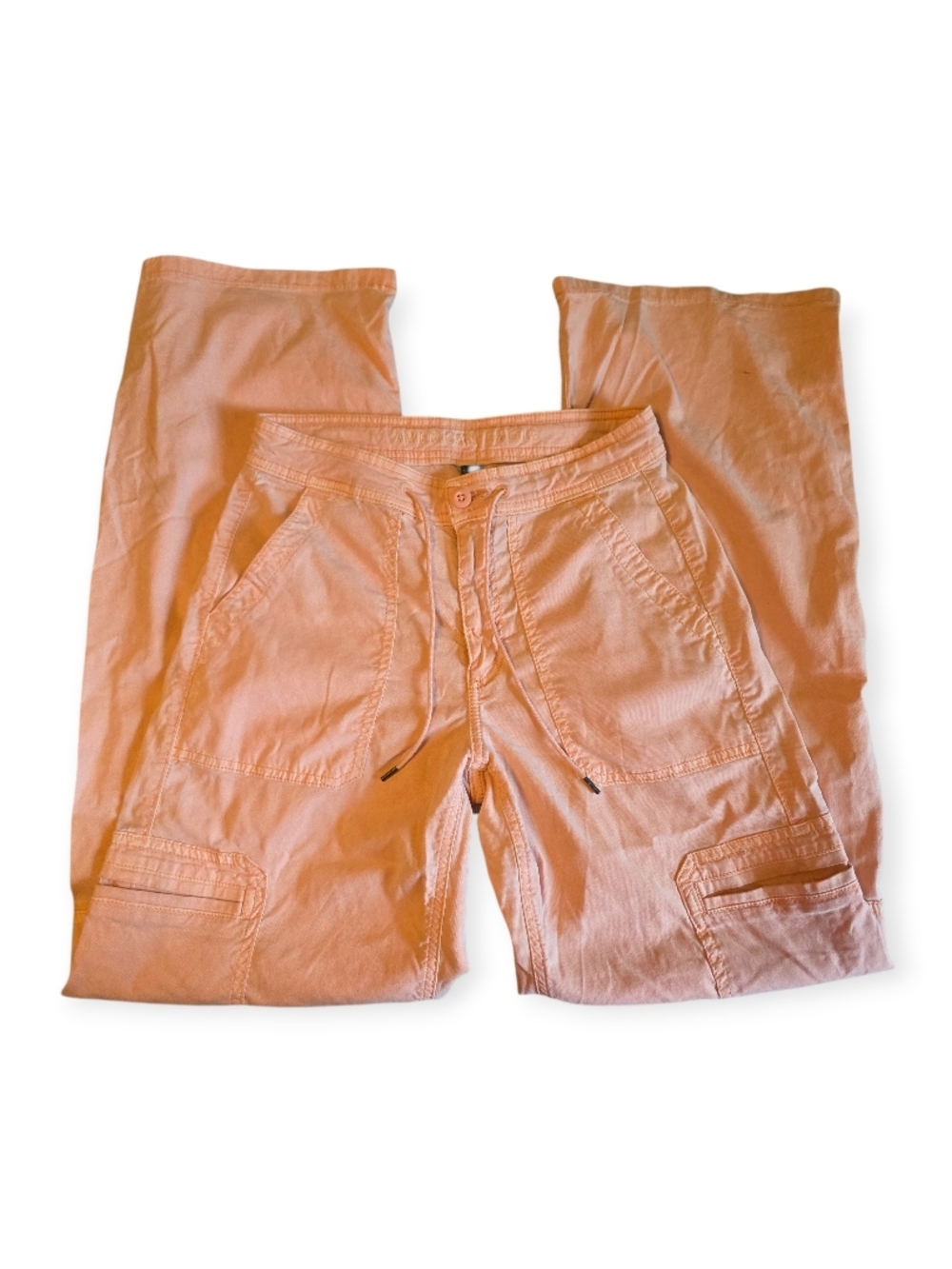 American Eagle Cargo Pants 0 Regular Stretch Peach Pink Utility Casual